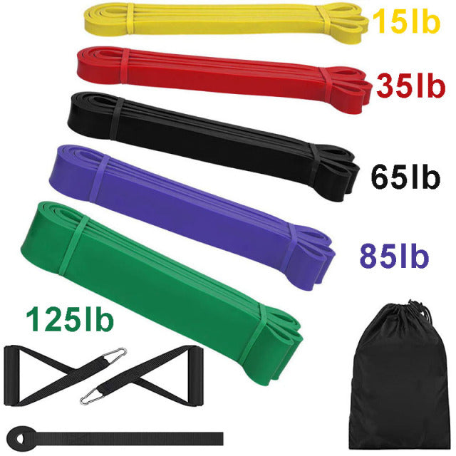 Bandes élastiques de traction en caoutchouc, boucle de résistance, ensemble d'entraînement de gymnastique à domicile, extensible, renforcer