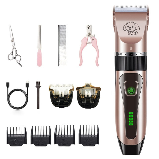 Dog Hair Clippers Electric Cat Grooming Trimmer Professional Rechargeable Low-Noise Pet shop dedicated Cutter Hair Shaver Kit