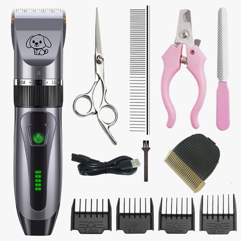 Dog Hair Clippers Electric Cat Grooming Trimmer Professional Rechargeable Low-Noise Pet shop dedicated Cutter Hair Shaver Kit