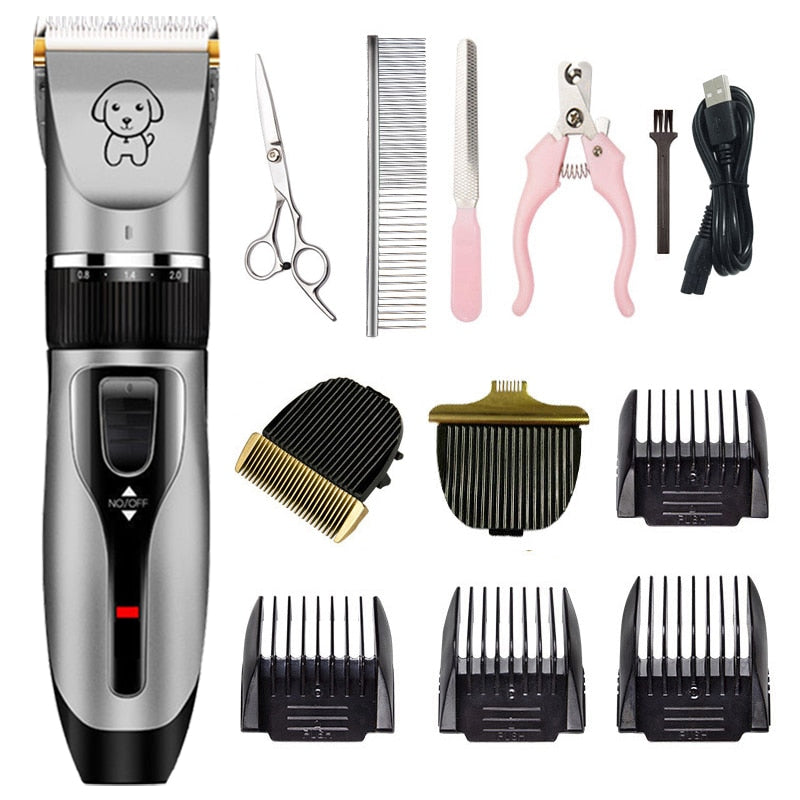 Dog Hair Clippers Electric Cat Grooming Trimmer Professional Rechargeable Low-Noise Pet shop dedicated Cutter Hair Shaver Kit