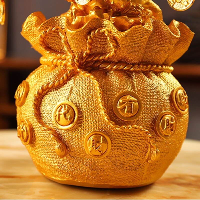 4 Size Resin Citrine Feng Shui Money Tree Lucky Tree Home Decoration Ornaments Festival Holiday Gifts Bring Wealth