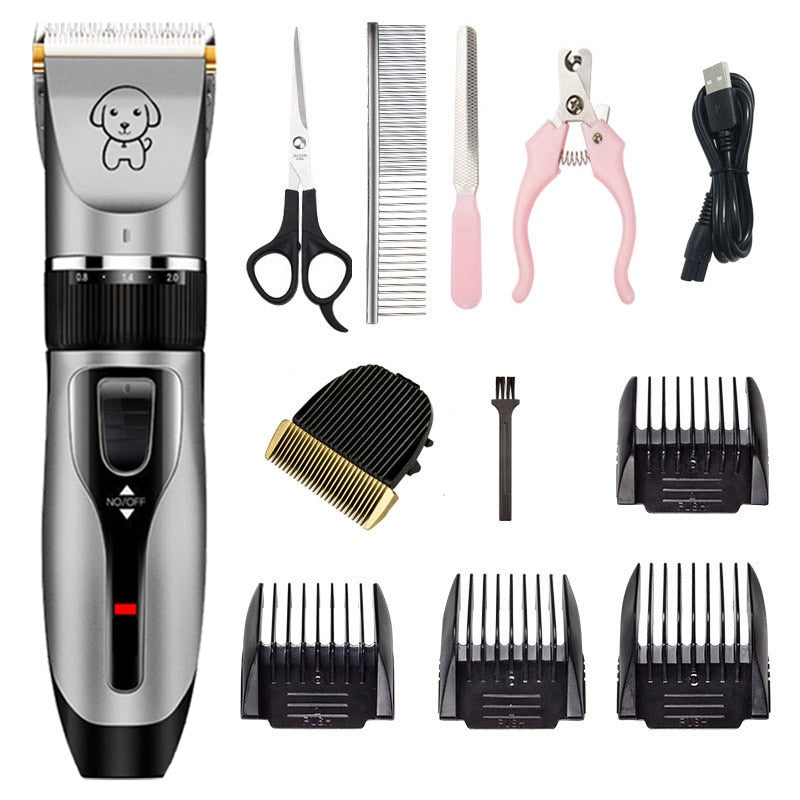 Dog Hair Clippers Electric Cat Grooming Trimmer Professional Rechargeable Low-Noise Pet shop dedicated Cutter Hair Shaver Kit
