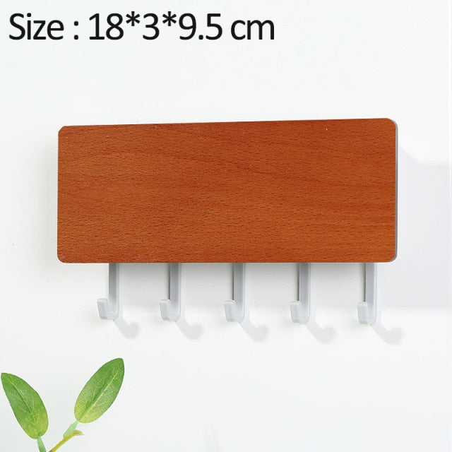 Mới Treo Tường Loại Gỗ Trang Trí Treo Tường Cất Giữ Đồ Lặt Vặt Hộp Prateleira Móc Treo Nhà Tổ Chức Khóa Kệ Gỗ Treo Tường