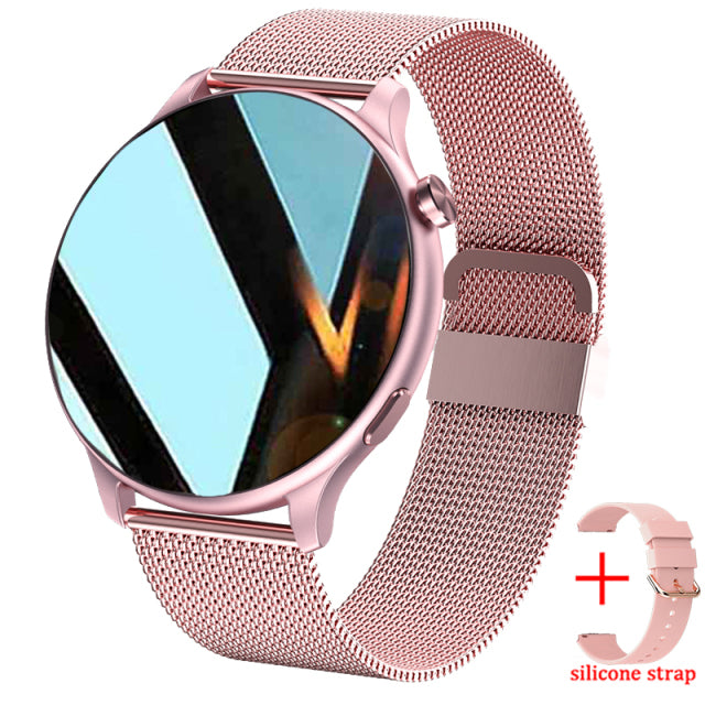 Montre connectée Bluetooth pour femmes, appels, plein écran tactile, étanche, moniteur de fréquence cardiaque, nouvelle mode 2022