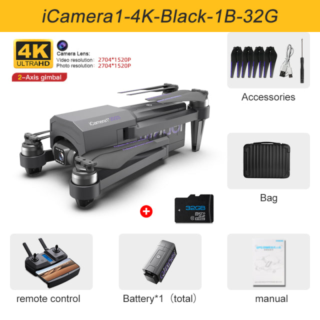 Nouveau Drone GOD GPS 4K caméra HD gps 5G Wifi Anti-secousse, cardan à 2 axes, moteur sans balais, 5KM RC, jouet, cadeaux, 2022