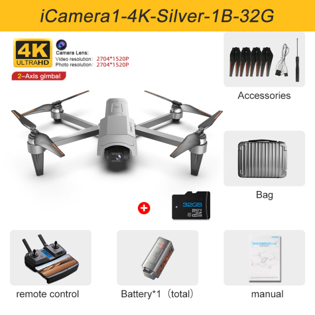 Nouveau Drone GOD GPS 4K caméra HD gps 5G Wifi Anti-secousse, cardan à 2 axes, moteur sans balais, 5KM RC, jouet, cadeaux, 2022