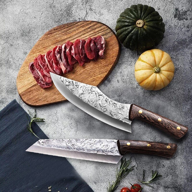 Cooking Boning Knife Kitchen Meat Cleaver Japanese High Carbon Steel Knife Handmade Chef Butcher Kitchen Knife & Protective Case