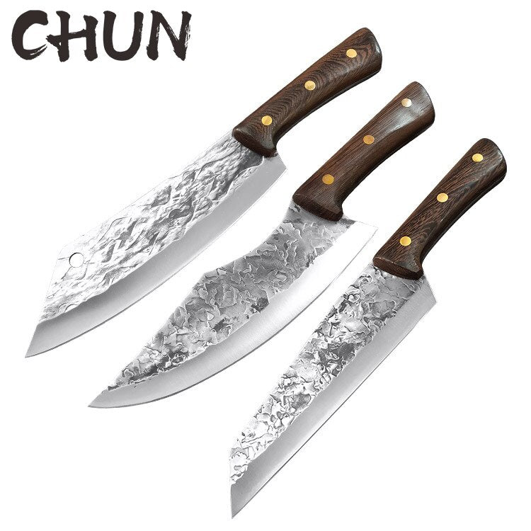 Cooking Boning Knife Kitchen Meat Cleaver Japanese High Carbon Steel Knife Handmade Chef Butcher Kitchen Knife & Protective Case