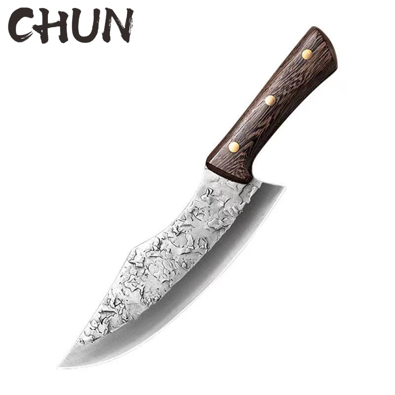 Cooking Boning Knife Kitchen Meat Cleaver Japanese High Carbon Steel Knife Handmade Chef Butcher Kitchen Knife & Protective Case