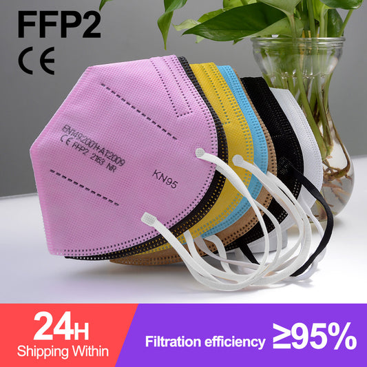 1-100PCS KN95 Masques ffp2mask 5 Couches Bouche Masque FFP2 KN95 Respirateur FPP2 Masque FFP 2 Protecteur Mascarillas Masken CE