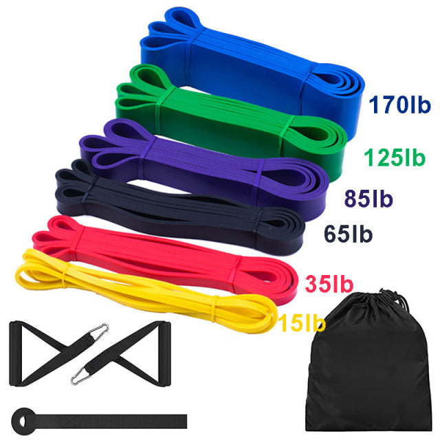 Bandes élastiques de traction en caoutchouc, boucle de résistance, ensemble d&#39;entraînement de gymnastique à domicile, extensible, renforcer
