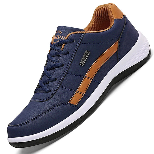 Baskets en Cuir pour Homme, Chaussures Tendance Décontractées, Matière Respirante, Semelles Antidérapantes, Mode Italienne