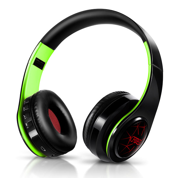 Casque d&#39;écoute sans fil bluetooth, lumières respirantes, casque d&#39;écoute, support de tablette d&#39;ordinateur mobile, basses lourdes