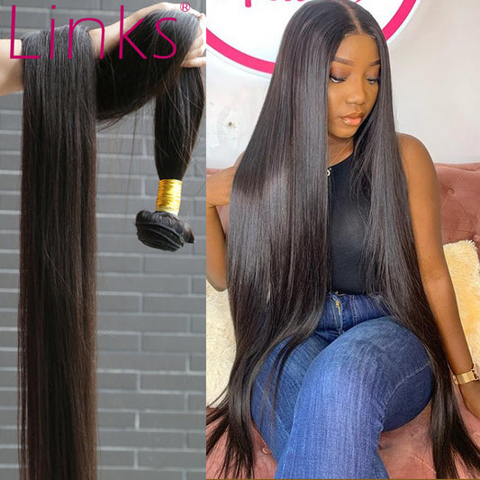 Extensions de Cheveux Tissage Brésilien Bouclé, Ajout Capillaire Couleur Naturelle, Ondulé, Qualité Remy, 30, 32, 34, 40 Pouces, Lot de 1, 3 ou 4
