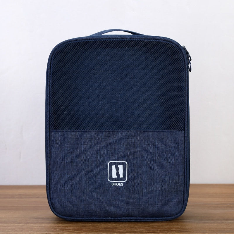 3 Layers Travel Shoe Bag Portable Organizer Storage Pack Bag 3 Pairs Shoes Fit For Trolley Case Travelling Luggage Handbag XA48C