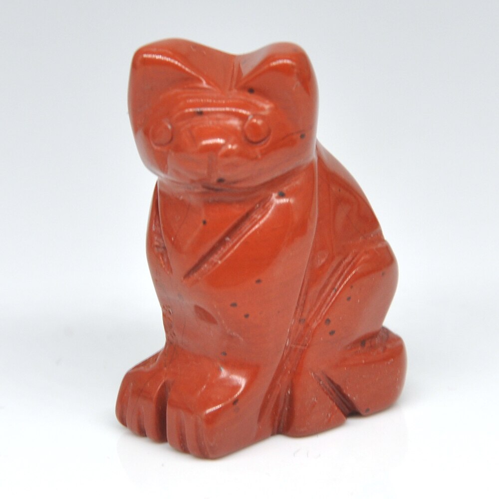 1.5&quot; Cat Statue Natural Gemstone Carving Healing Crystal Animals Figurines Reiki Stones Decoration Wholesale