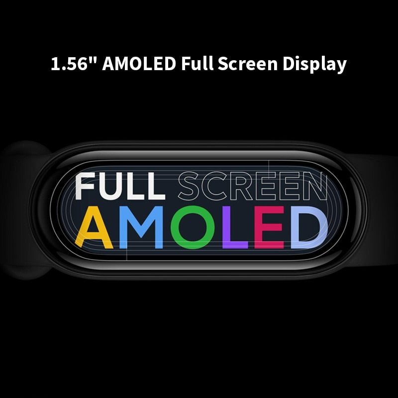 Xiaomi Mi Band 6 Smart Bracelet 1.56 AMOLED Display Blood Oxygen Fitness Traker Heart Rate Bluetooth Waterproof Miband 6