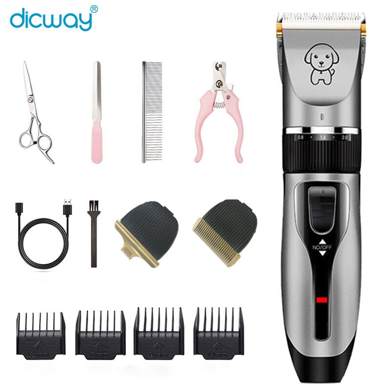 Dog Hair Clippers Electric Cat Grooming Trimmer Professional Rechargeable Low-Noise Pet shop dedicated Cutter Hair Shaver Kit