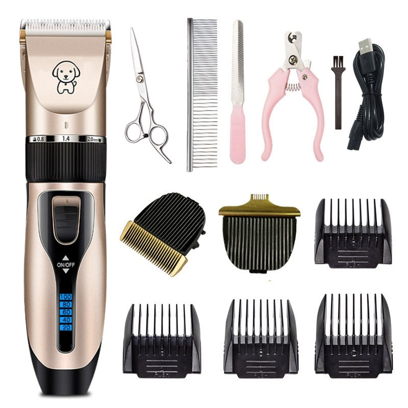 Dog Hair Clippers Electric Cat Grooming Trimmer Professional Rechargeable Low-Noise Pet shop dedicated Cutter Hair Shaver Kit