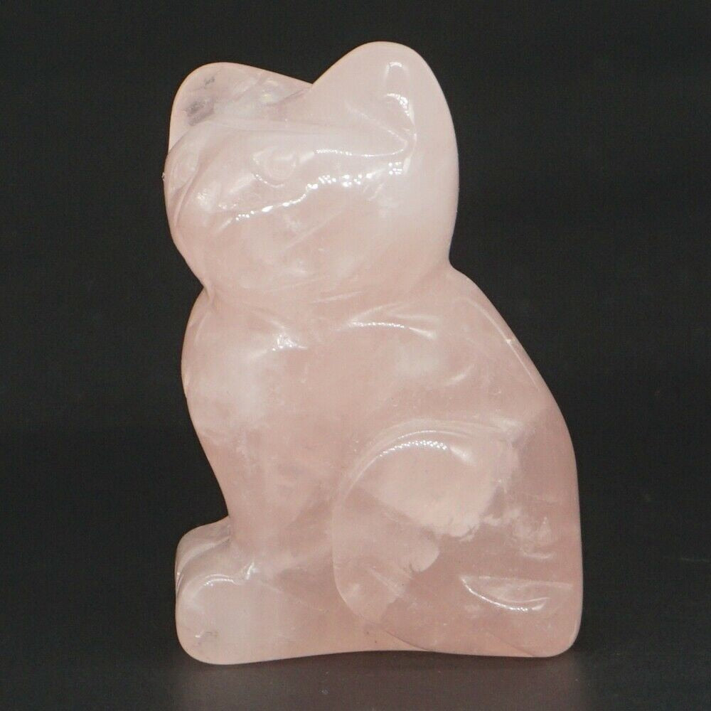 1.5&quot; Cat Statue Natural Gemstone Carving Healing Crystal Animals Figurines Reiki Stones Decoration Wholesale