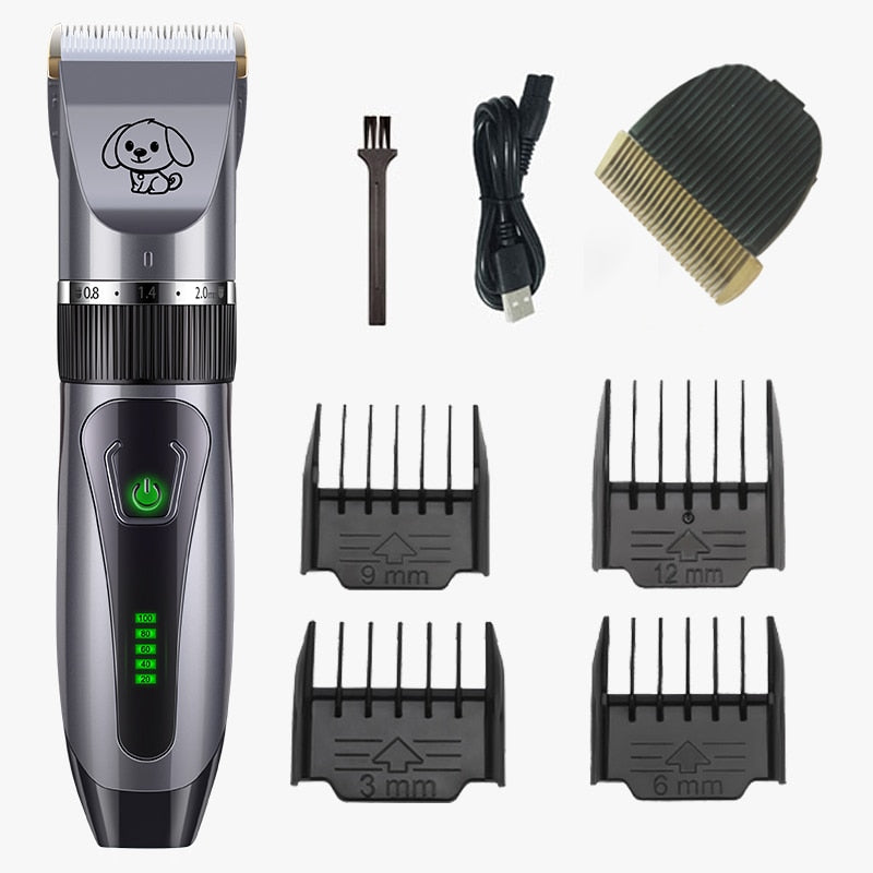 Dog Hair Clippers Electric Cat Grooming Trimmer Professional Rechargeable Low-Noise Pet shop dedicated Cutter Hair Shaver Kit