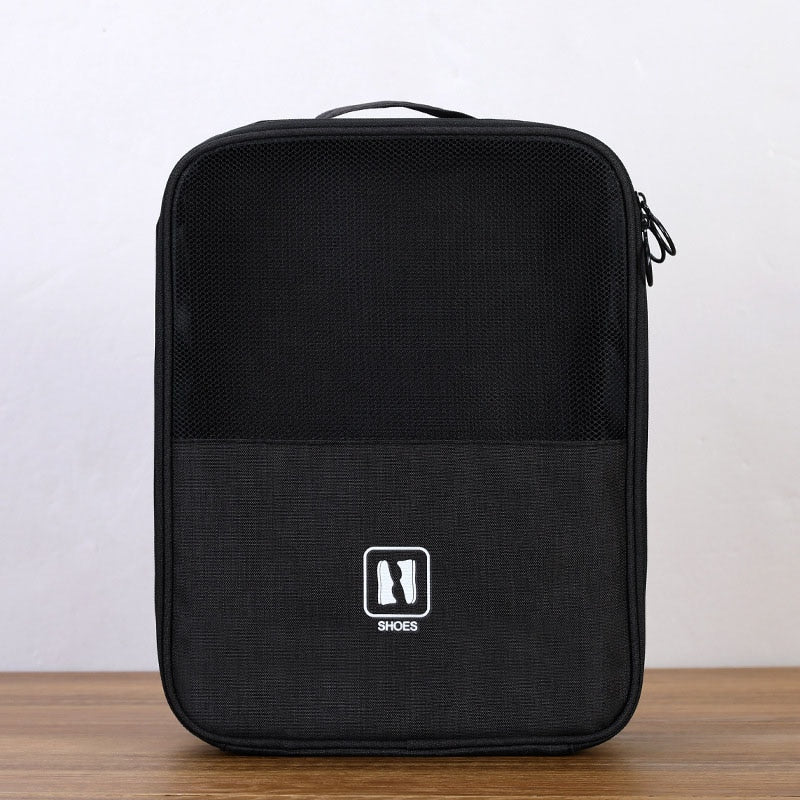 3 Layers Travel Shoe Bag Portable Organizer Storage Pack Bag 3 Pairs Shoes Fit For Trolley Case Travelling Luggage Handbag XA48C