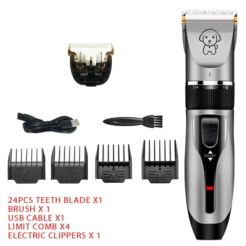 Dog Hair Clippers Electric Cat Grooming Trimmer Professional Rechargeable Low-Noise Pet shop dedicated Cutter Hair Shaver Kit