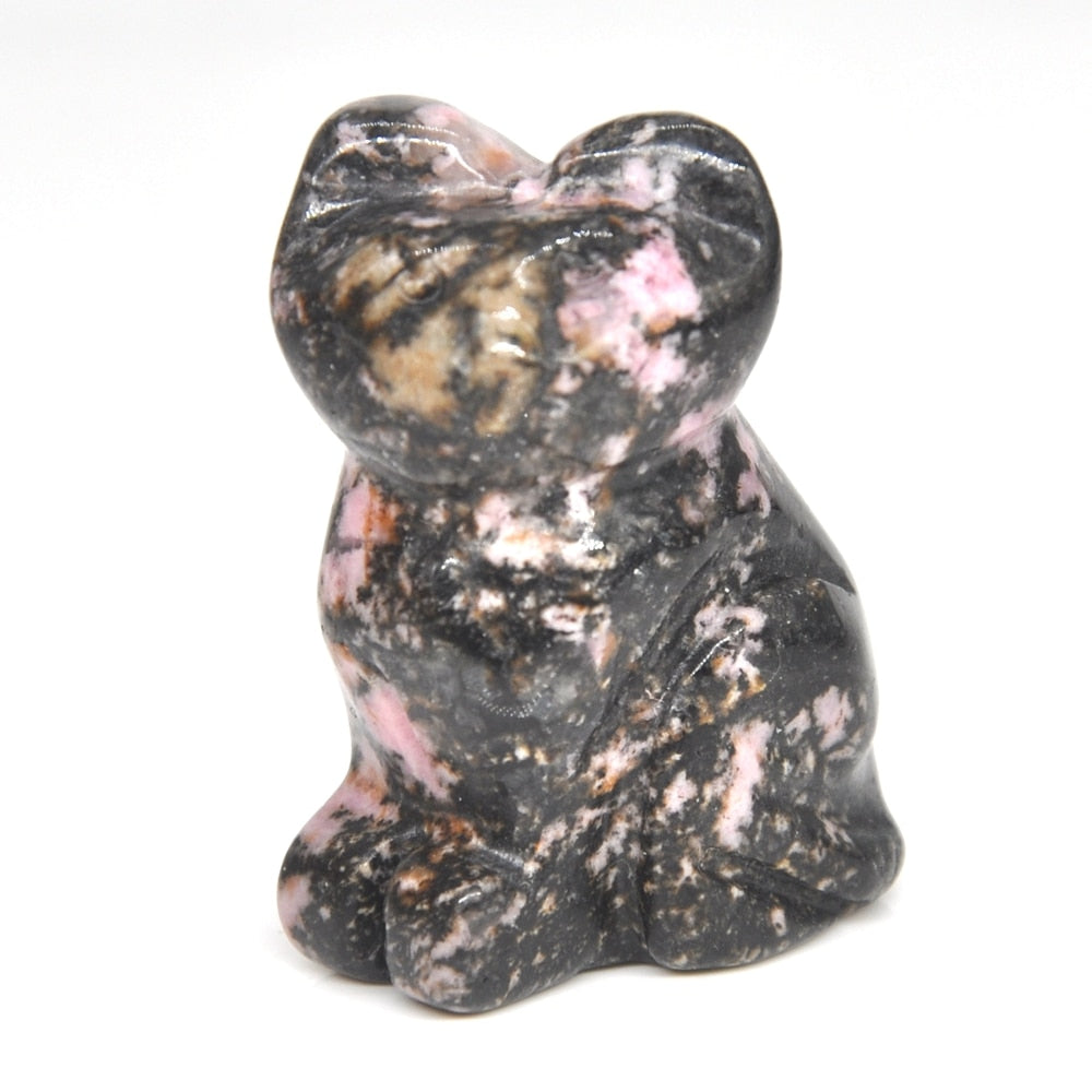 1.5&quot; Cat Statue Natural Gemstone Carving Healing Crystal Animals Figurines Reiki Stones Decoration Wholesale