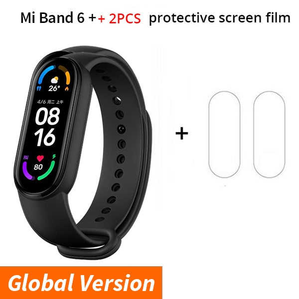 Xiaomi Mi Band 6 Smart Bracelet 1.56 AMOLED Display Blood Oxygen Fitness Traker Heart Rate Bluetooth Waterproof Miband 6