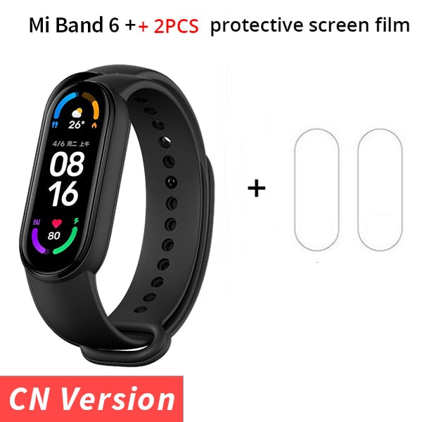 Xiaomi Mi Band 6 Smart Bracelet 1.56 AMOLED Display Blood Oxygen Fitness Traker Heart Rate Bluetooth Waterproof Miband 6