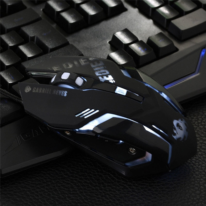 OW 6 Buttons Gaming Breathing LED Backlit Gaming Mice D.VA  Reaper Wired USB Computer Mouse for PC& Mac Overwatch Gamers