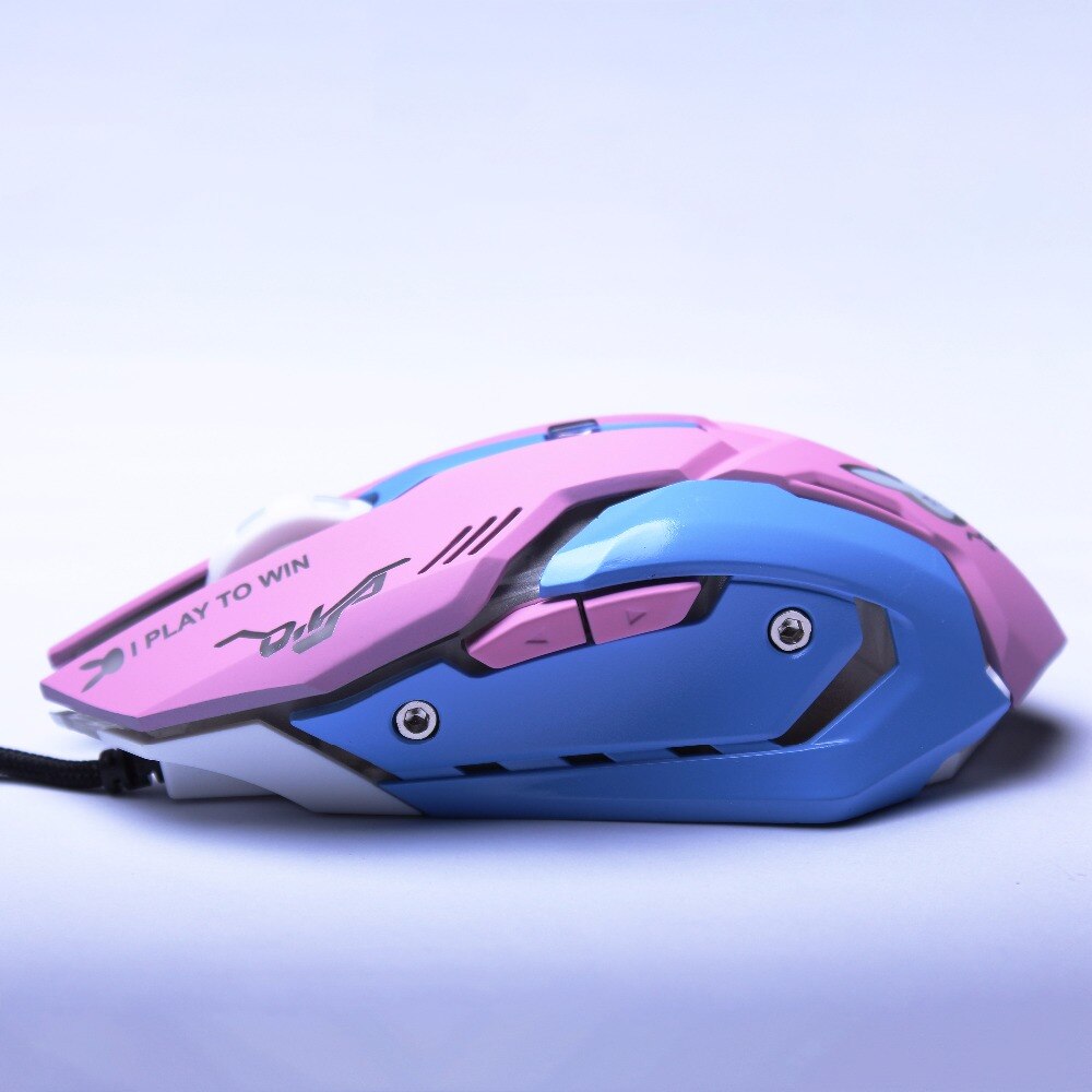 OW 6 Buttons Gaming Breathing LED Backlit Gaming Mice D.VA  Reaper Wired USB Computer Mouse for PC& Mac Overwatch Gamers