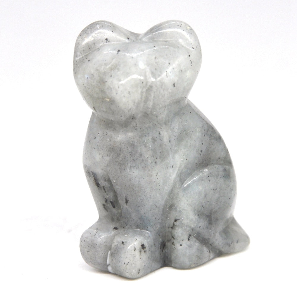 1.5&quot; Cat Statue Natural Gemstone Carving Healing Crystal Animals Figurines Reiki Stones Decoration Wholesale