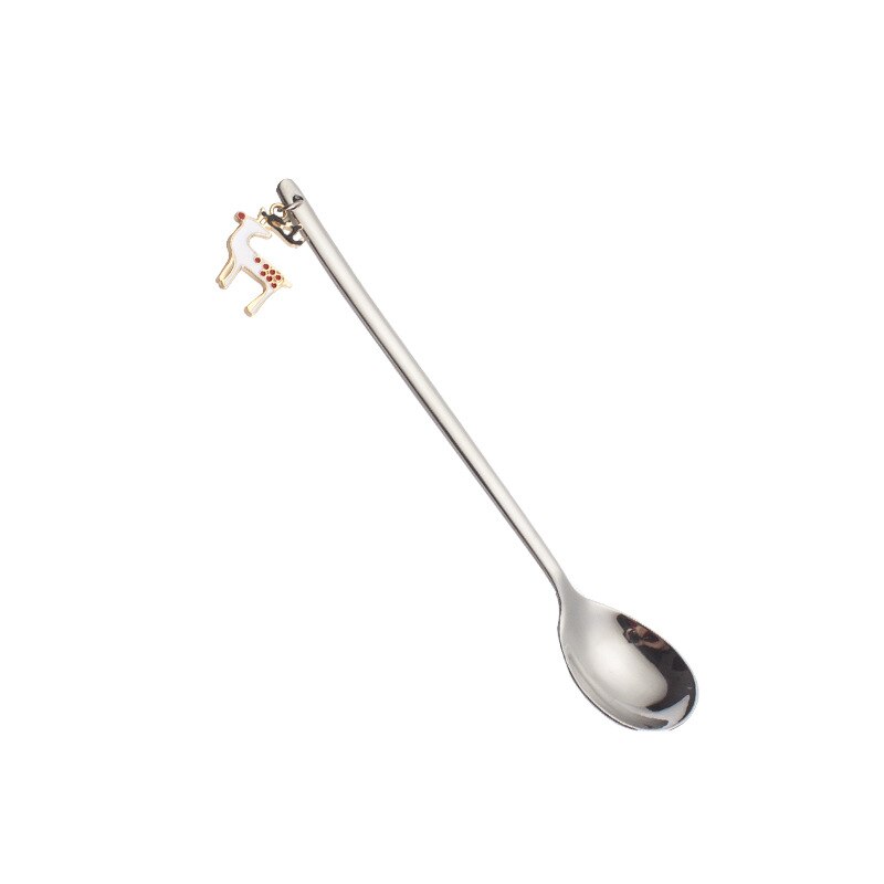Christmas Decorations Christmas Stainless Spoon New Year 2021 Xmas Party Table Ornaments Coffee Spoon For Home Navidad Noel Gift