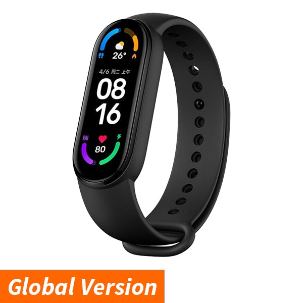 Xiaomi Mi Band 6 Smart Bracelet 1.56 AMOLED Display Blood Oxygen Fitness Traker Heart Rate Bluetooth Waterproof Miband 6