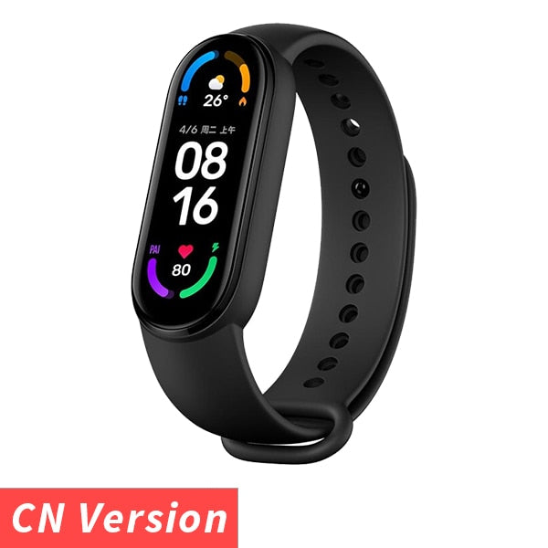 Xiaomi Mi Band 6 Smart Bracelet 1.56 AMOLED Display Blood Oxygen Fitness Traker Heart Rate Bluetooth Waterproof Miband 6