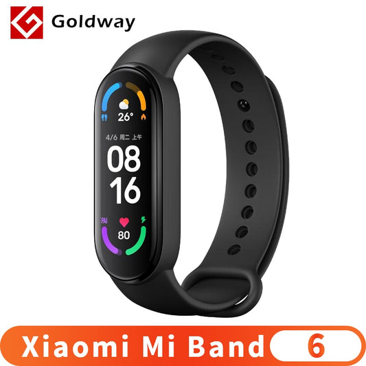 Xiaomi Mi Band 6 Smart Bracelet 1.56 AMOLED Display Blood Oxygen Fitness Traker Heart Rate Bluetooth Waterproof Miband 6