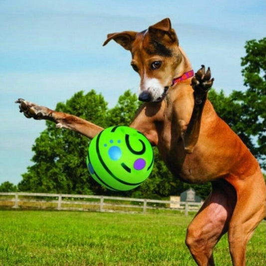 15cm Wobble Wag Giggle Ball Interactive Dog Toy Pet Puppy Chew Toys Funny Sounds  Dog Play Ball Training Sport Pet Toys