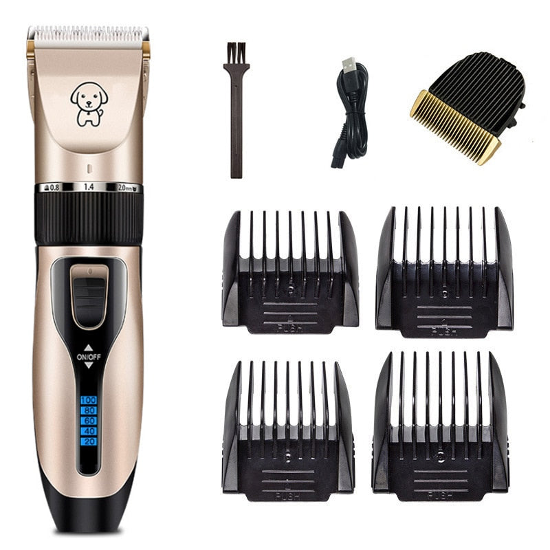 Dog Hair Clippers Electric Cat Grooming Trimmer Professional Rechargeable Low-Noise Pet shop dedicated Cutter Hair Shaver Kit