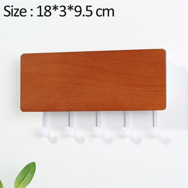 Mới Treo Tường Loại Gỗ Trang Trí Treo Tường Cất Giữ Đồ Lặt Vặt Hộp Prateleira Móc Treo Nhà Tổ Chức Khóa Kệ Gỗ Treo Tường