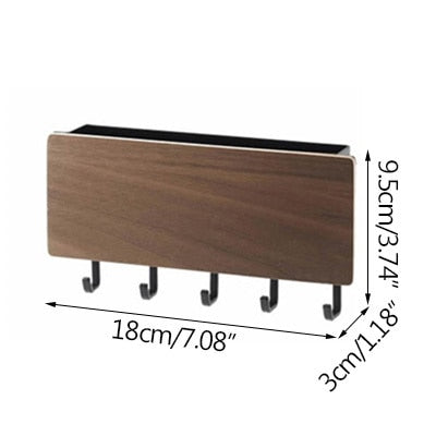 Mới Treo Tường Loại Gỗ Trang Trí Treo Tường Cất Giữ Đồ Lặt Vặt Hộp Prateleira Móc Treo Nhà Tổ Chức Khóa Kệ Gỗ Treo Tường