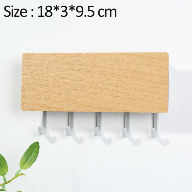 Mới Treo Tường Loại Gỗ Trang Trí Treo Tường Cất Giữ Đồ Lặt Vặt Hộp Prateleira Móc Treo Nhà Tổ Chức Khóa Kệ Gỗ Treo Tường