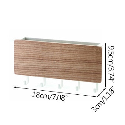 Mới Treo Tường Loại Gỗ Trang Trí Treo Tường Cất Giữ Đồ Lặt Vặt Hộp Prateleira Móc Treo Nhà Tổ Chức Khóa Kệ Gỗ Treo Tường