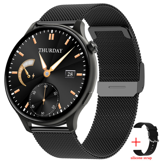 Montre connectée Bluetooth pour femmes, appels, plein écran tactile, étanche, moniteur de fréquence cardiaque, nouvelle mode 2022
