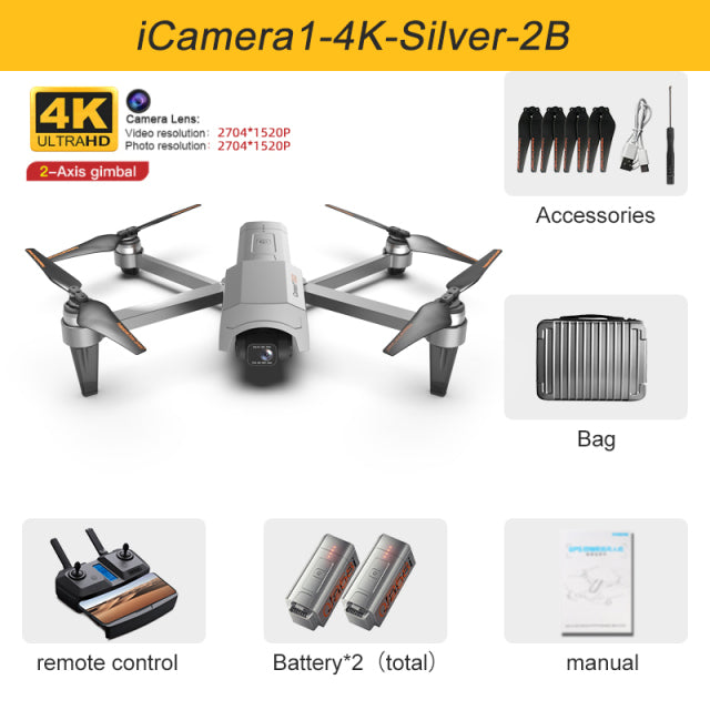 Nouveau Drone GOD GPS 4K caméra HD gps 5G Wifi Anti-secousse, cardan à 2 axes, moteur sans balais, 5KM RC, jouet, cadeaux, 2022