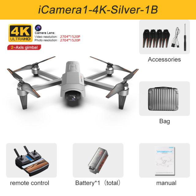 Nouveau Drone GOD GPS 4K caméra HD gps 5G Wifi Anti-secousse, cardan à 2 axes, moteur sans balais, 5KM RC, jouet, cadeaux, 2022