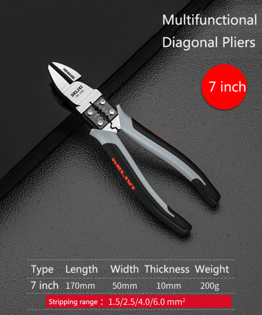 Pince Diagonal Multifonctionnelle Universelle, Pinces Fines, Outils de Quincaillerie Universels, Cutters de Fils Électriques