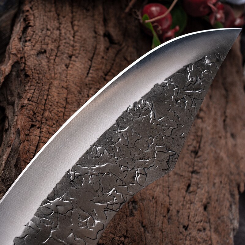 Cooking Boning Knife Kitchen Meat Cleaver Japanese High Carbon Steel Knife Handmade Chef Butcher Kitchen Knife & Protective Case