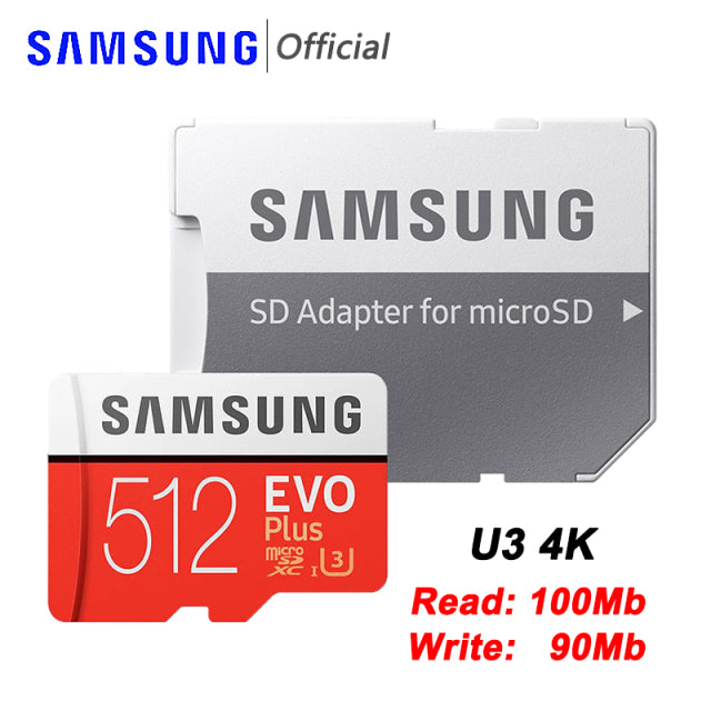 SAMSUNG – Carte micro SD EVO Plus, mémoire Flash TF, 4K, 128 go, 64 go, 32 go, 512 go, 256 go, 128 go, U1 U3