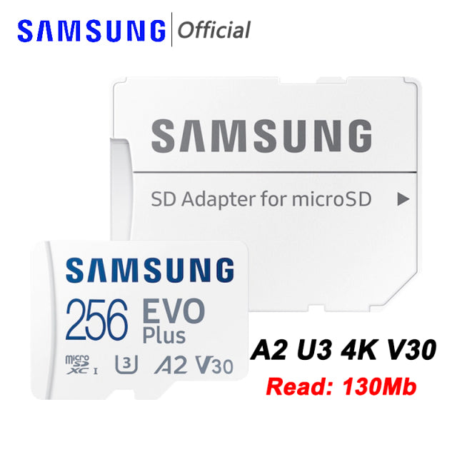 SAMSUNG – Carte micro SD EVO Plus, mémoire Flash TF, 4K, 128 go, 64 go, 32 go, 512 go, 256 go, 128 go, U1 U3